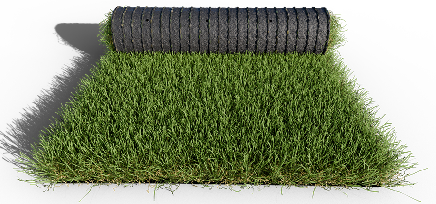 Pelouse synthétique modèle Saturno 50 en rouleau vu de face