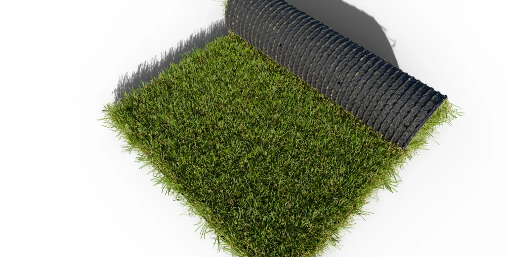 Faux gazon modèle Agaira 32 en rouleau vu de dessus