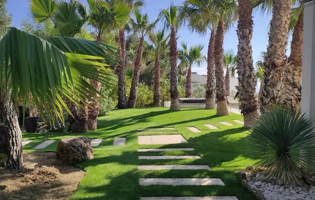 Réalisations 21 Jardin avec palmiers et gazon synthétique à Marseille dans les Bouches-du-Rhône (13)