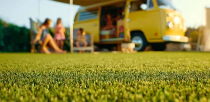 Illustration : Gazon synthétique pour campings : Quels avantages ?