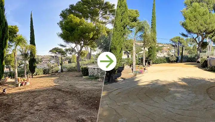 Quel est le prix d'un gazon synthétique ? 3 Préparation de sol avec apport de sable