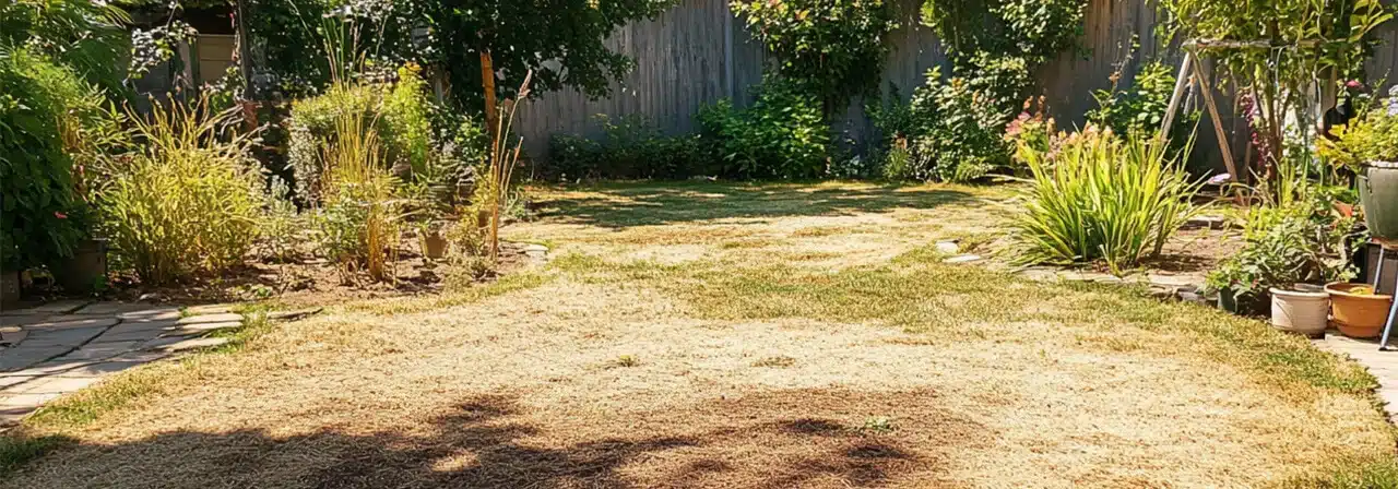 Jardin en période de sécheresse