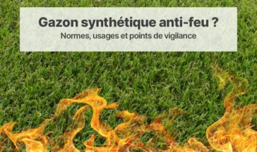 Illustration : Gazon synthétique classé feu : normes, réglementation et usages