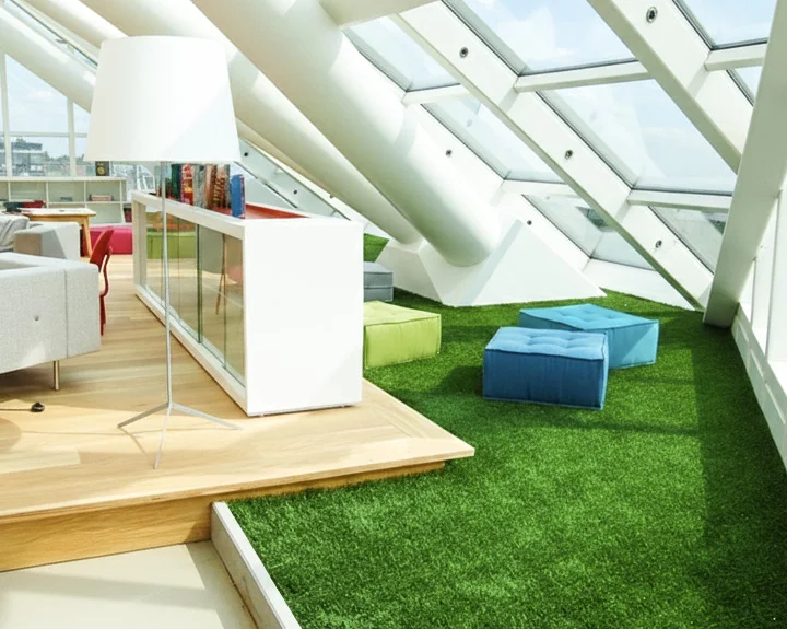 Exemple de réalisation en pelouse synthétique anti-feu